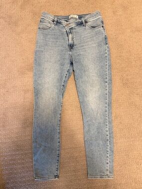 Abercrombie & Fitch Light Blue High-Rise Skinny Jeans